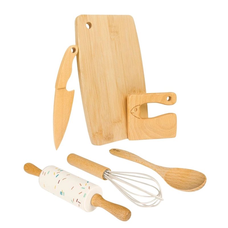 SHGO – деревянный набор для ку – обзор и цена Kitchen Kids Baking Set